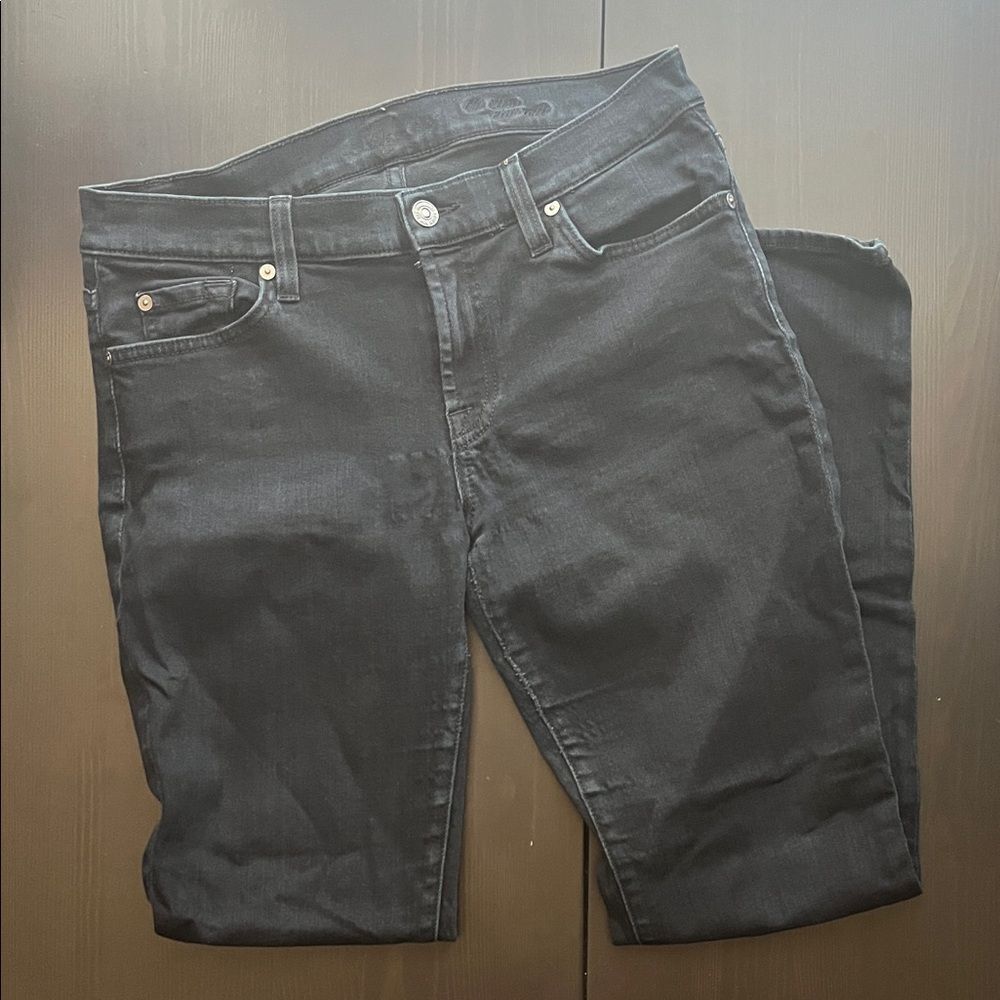 7 FOR ALL MANKIND Midrise Bootcut Jeans Petite  W30 28” Inseam USA Made